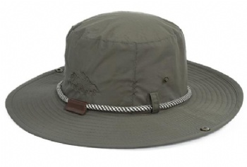 wide brim cotton bucket hat