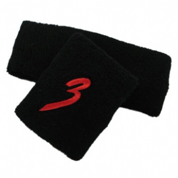 cotton terry sports wristband and headband