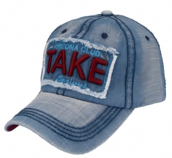 denim embroidery snapback cap
