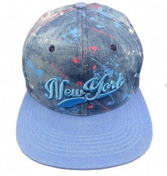 denim flat brim cap